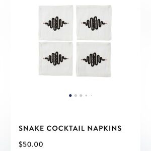 Snake Cocktail Napkins (4) Jonathan Adler